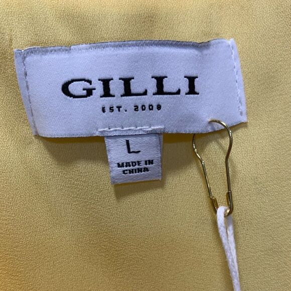NWT GILLI yellow floral dress Size L - Picture 10 of 12